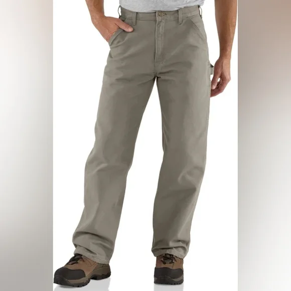 Carhartt Men's Washed Duck Work Dungaree in Desert - Picture 4 of 4